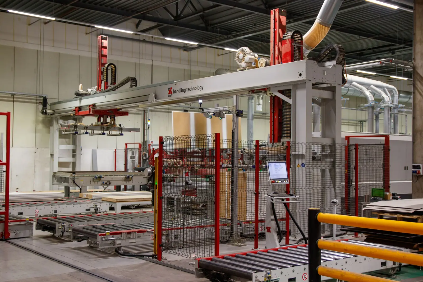 Automated equipment on a modern manufacturing line